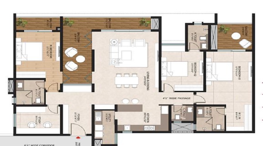 Kumar Plumeria Bagalur floor plan1